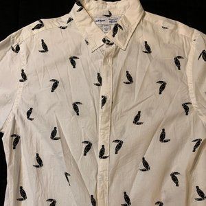 Men's Short Sleeve Button Down Slim Fit- Toucan